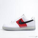 Nike Air Force 1 Low White Red Black (Icy Soles) (Dot Perfect) - Photo 1