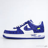 LV x Air Force 1 Low Virgil Abloh White Royal (Premium + Batch) - Photo 1