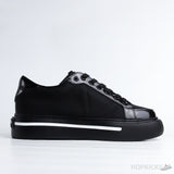 Prada Macro Re-Nylon And Brushed Leather Black Sneaker - Photo 3
