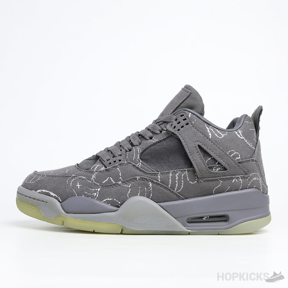 Kaws X Air Jordan 4 Grey [Glow In The Dark]