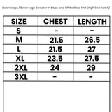 Balenciaga Allover Logo Sweater in Black and White Wool Knit (High End Batch) - Photo 7