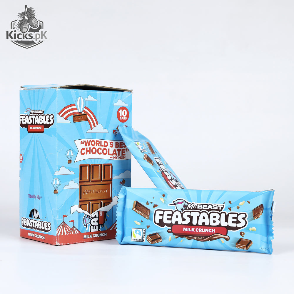 Feastables | MrBeast | Milk Crunch With Puffed Rice Chocolate Bar 60g