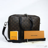 L*V Briefcase Porte Documents Voyage Monogram Black Brown - Photo 7