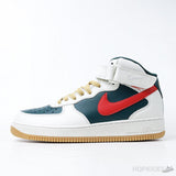 Nike Air Force 1 Mid Sail Green Red (Premium Batch) - Photo 1