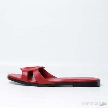 Louis Vuitton Isola Flat Mule Burgundy (Premium Batch)