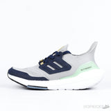 Adidas Ultra Boost 22 Halo Silver Shadow Navy Linen Green (Premium Plus Batch) - Photo 1