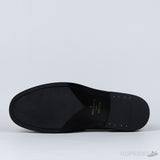 LV Moccasin Plain Leather Platinum Black Loafers (Dot Perfect) - Photo 6