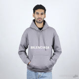 Bale*ciaga Front Side Printed Grey Hoodie (Economy Batch) - Photo 2