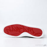 Christian Louboutin Lou Spikes Orlato Sneaker in Red and Black (Dot Perfect) - Photo 8