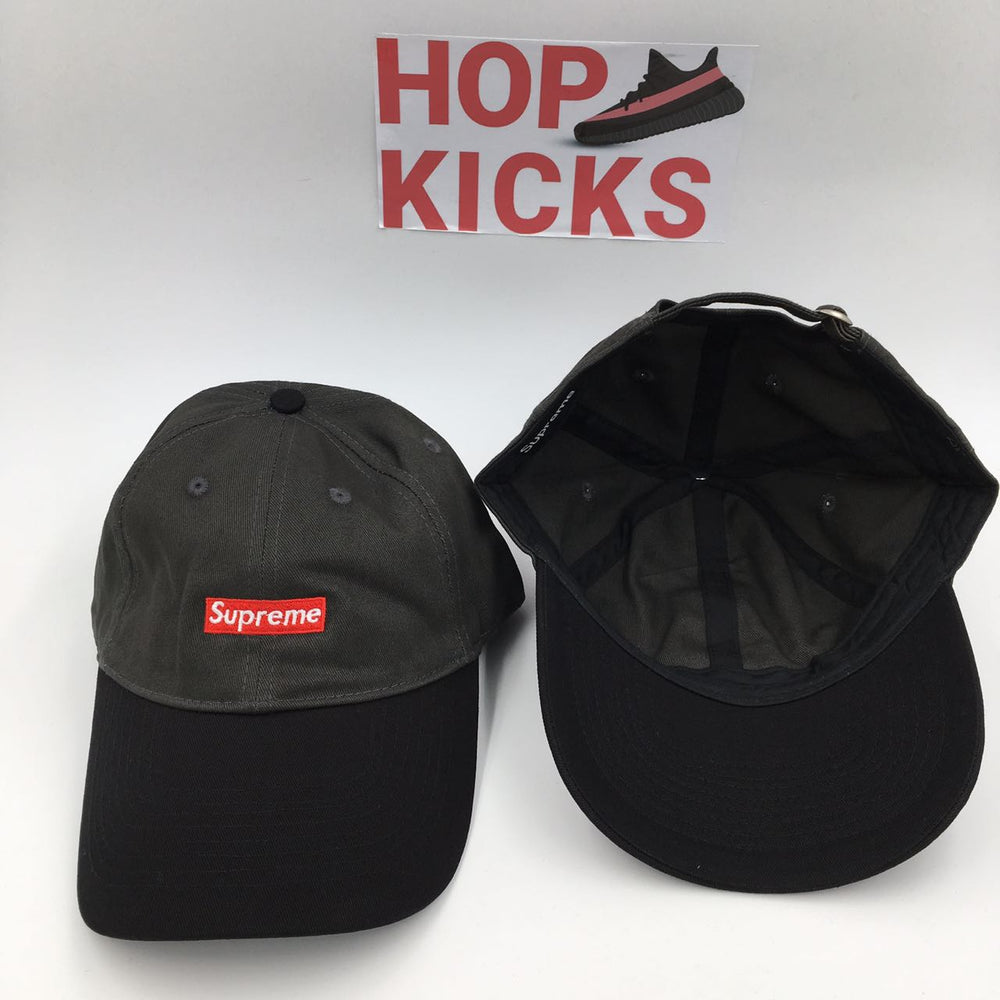 Supreme Black Gray Red Box Logo Cap