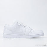 Air Jordan 1 Low Triple White Tumbled Leather (Premium Plus Batch) - Photo 3