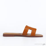 Hermes Pink Ostrich Leather Oran Sandals (Premium Batch) - Photo 3