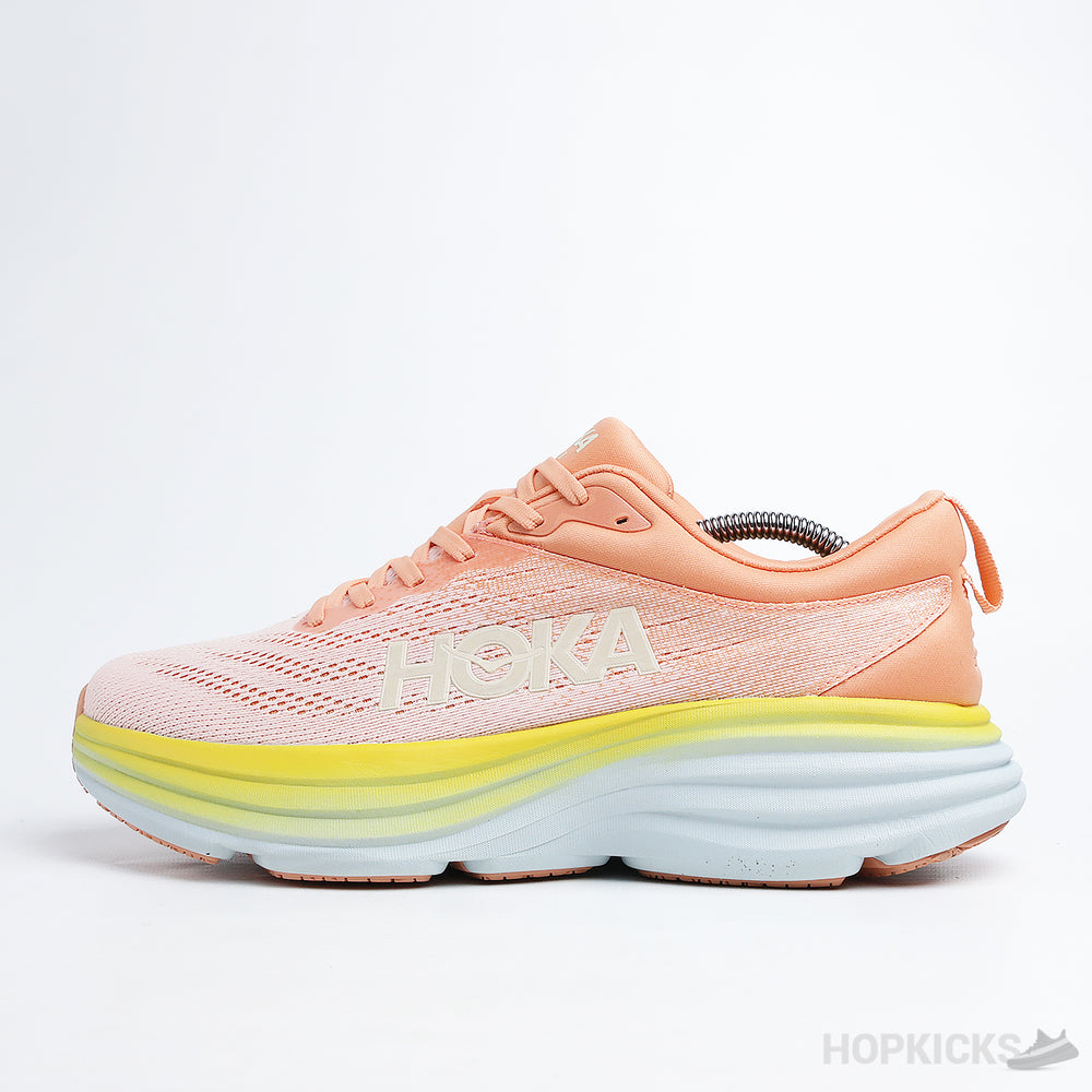 Hoka One One Bondi 8 Puffin's Bill Orange Amber Yellow (Dot Perfect)