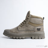 Cat Beige Grey High Top Boots (Premium Plus Batch) - Photo 1