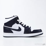 Air Jordan 1 Mid Shattered White Metallic Gold Obsidian (Premium Plus Batch) - Photo 3