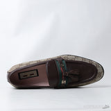 Gucci GG Web-stripe Tassel Loafers (Dot Perfect) - Photo 4