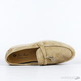 Loro Piana Beige Suede Summer Charms Walk Loafers (Premium Plus Batch) - Photo 4