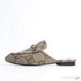 Gucci Princetown Slippe Jumbo GG Camel Canvas (Dot Perfect) - Photo 1