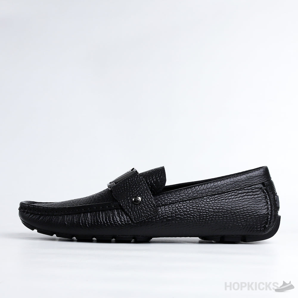 LV Monte Carlo Moccasin Black Crocodile Loafer