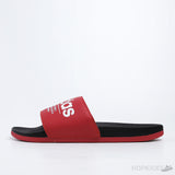 Adilette Red Black Slides - Photo 1
