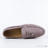 Loro Piana Beige Suede Summer Charms Walk Loafers (Premium Batch) - Photo 4