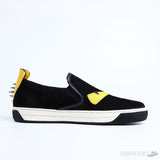 Fendi Monster Eyes Black Suede Sneakers - Photo 5