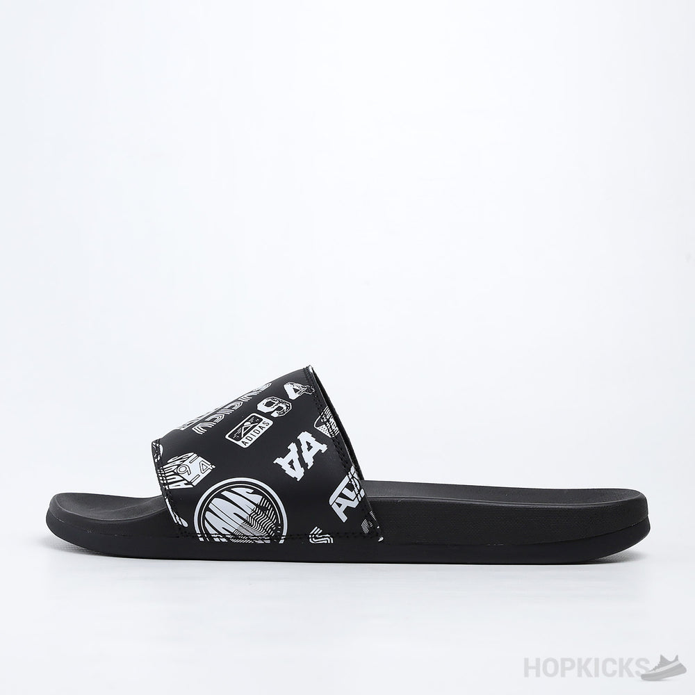 Adilette Core Black Cloud White Slides