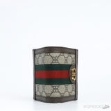 G*cci x B*lenciaga Hacker Card Case Wallet Coffee - Photo 3