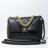 Shiny Lambskin, Gold-Tone, Silver-Tone & Ruthenium-Finish Metal Black (Dot Perfect) - Photo 5