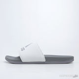Adilette White Grey Slides - Photo 1