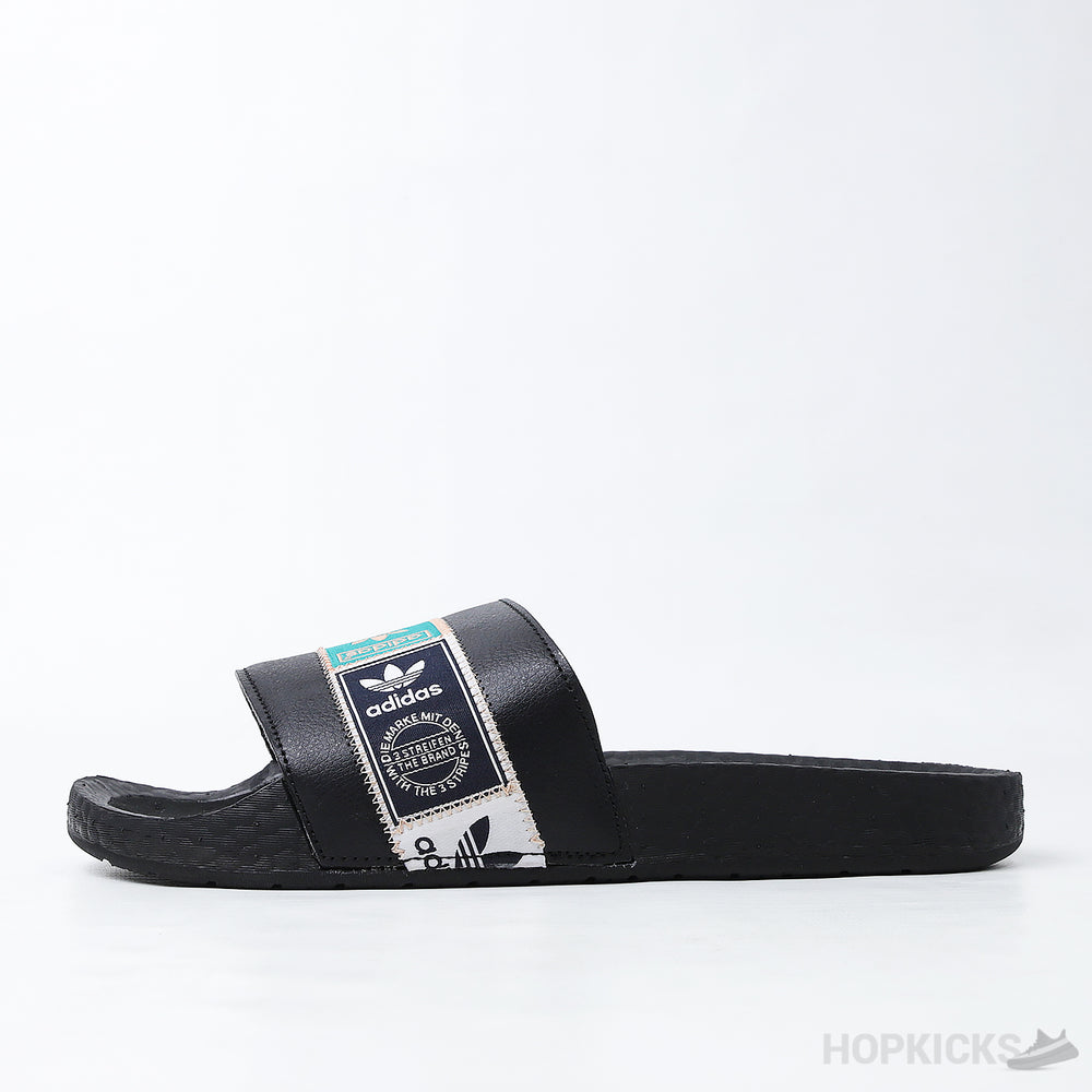 Adillete Boost Slide Black Green (Premium)