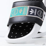 Adillete Boost Slide White Black Green (Premium) - Photo 19