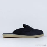Prada Suede Sabots Navy (Premium Plus Batch) - Photo 3