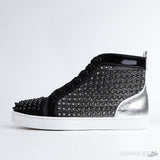 CL Louis Spikes High Sneakers White Black - Photo 1
