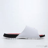 Air Jordan Hydro 5 Retro White Fire Red Slides - Photo 7