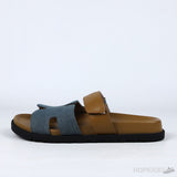 Hermes Chypre Sandal Brown / Denim - Photo 1