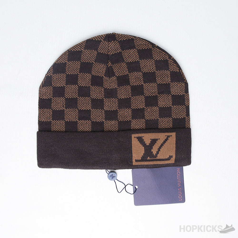 Luxurious Louis Vuitton Signature Beanie Brown