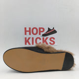 Gucci Fur Lined Leather Loafer Slides - Photo 5