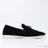 Loro Piana Summer Charms Walk Suede Loafer Black (Dot Perfect) - Photo 3
