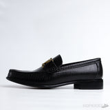 LV Black Hockenheim Python Leather Shoes - Photo 1