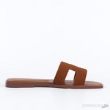 Hermes Oran Orange Suede Sandal Mule Epson Leather (Premium Batch) - Photo 3