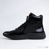 Prada America's Cup High Top Black Sneakers (Premium Plus Batch) - Photo 1