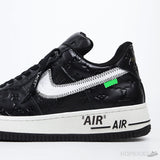 LV x Air Force 1 Trainer Sneaker Black White (Premium Batch) - Photo 7
