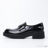 Prada 35mm Loafer Black Brushed Leather (Premium Plus Batch) (Slight Defect) - Photo 1