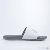 Adilette White Grey Slides - Photo 4