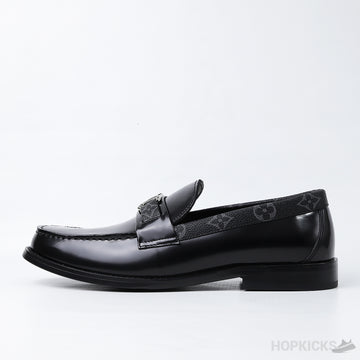 LV Major Side Monogram Black Loafers (Dot Perfect)