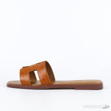Hermes Pink Ostrich Leather Oran Sandals (Premium Batch) - Photo 1