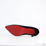 CL Decoltish 100 Black Suede Pump - Photo 6