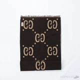 GG Wool Scarf in Black and Beige - Photo 3