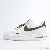 Air Force 1 Low Id White Brown Red - Photo 1